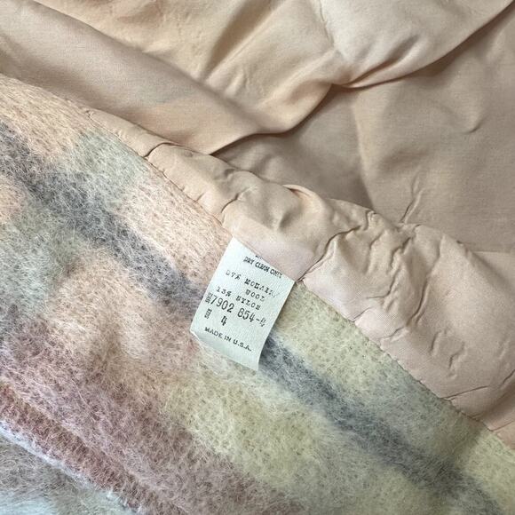 VTG 90s Gregge Sport Mohair Cropped Pink Plaid Jacket USA Made Sz 4 - Picture 5 of 6